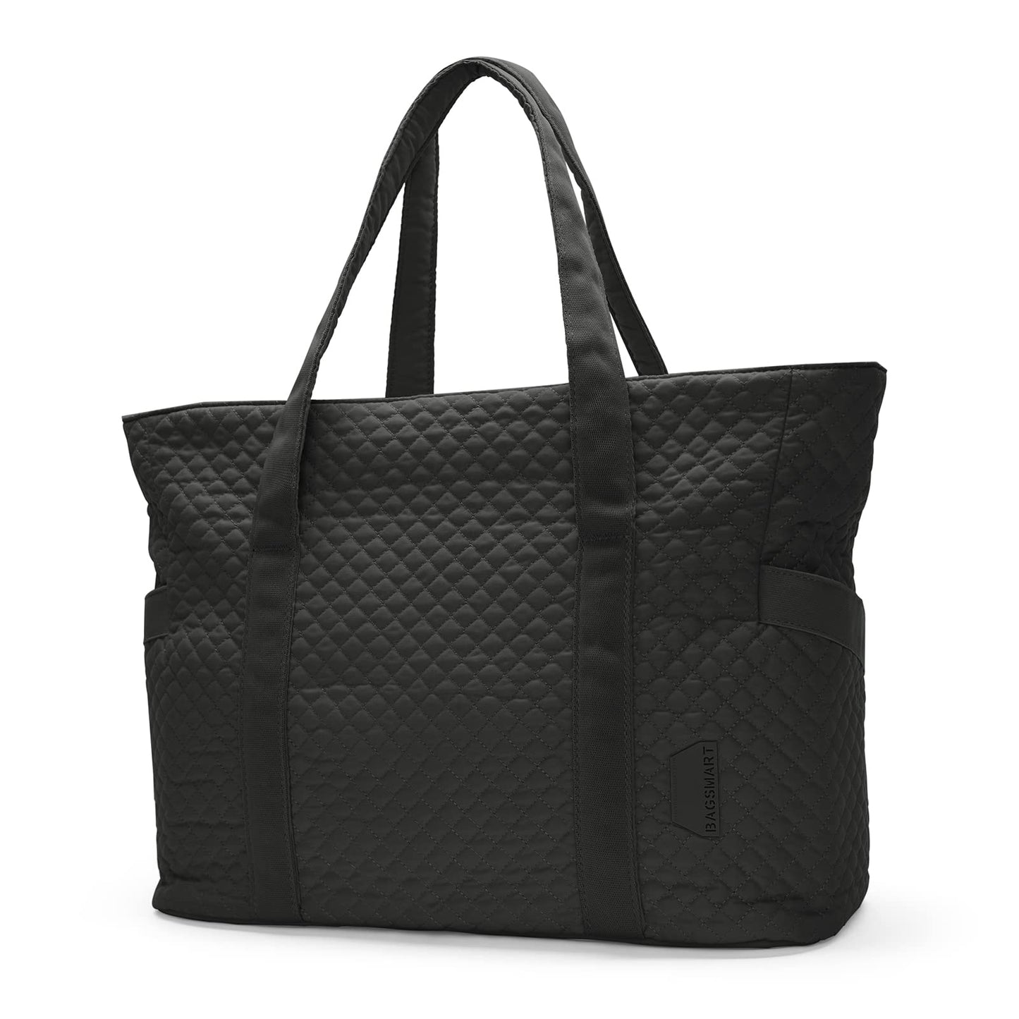 BAGSMART Large Tote Bag For Women, Travel Shoulder Bag Top Handle Handbag with Yoga Mat Buckle for Gym, Work, Travel