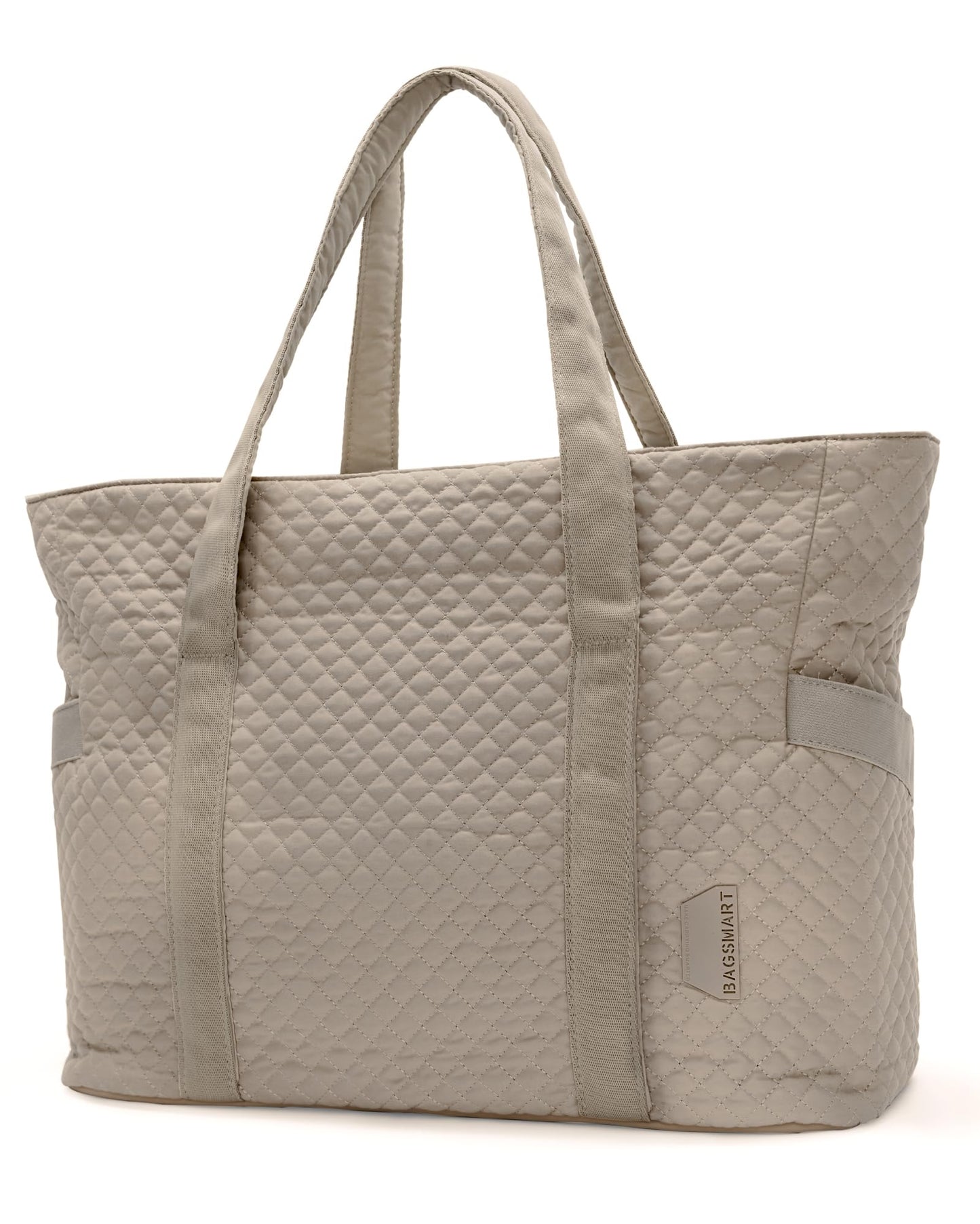 BAGSMART Large Tote Bag For Women, Travel Shoulder Bag Top Handle Handbag with Yoga Mat Buckle for Gym, Work, Travel