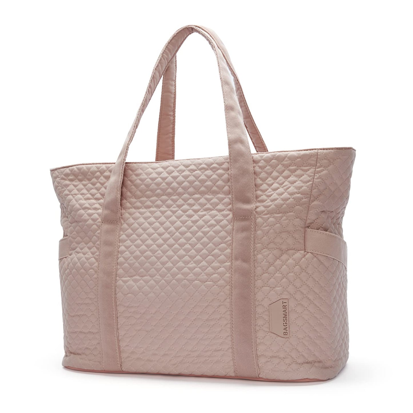 BAGSMART Large Tote Bag For Women, Travel Shoulder Bag Top Handle Handbag with Yoga Mat Buckle for Gym, Work, Travel