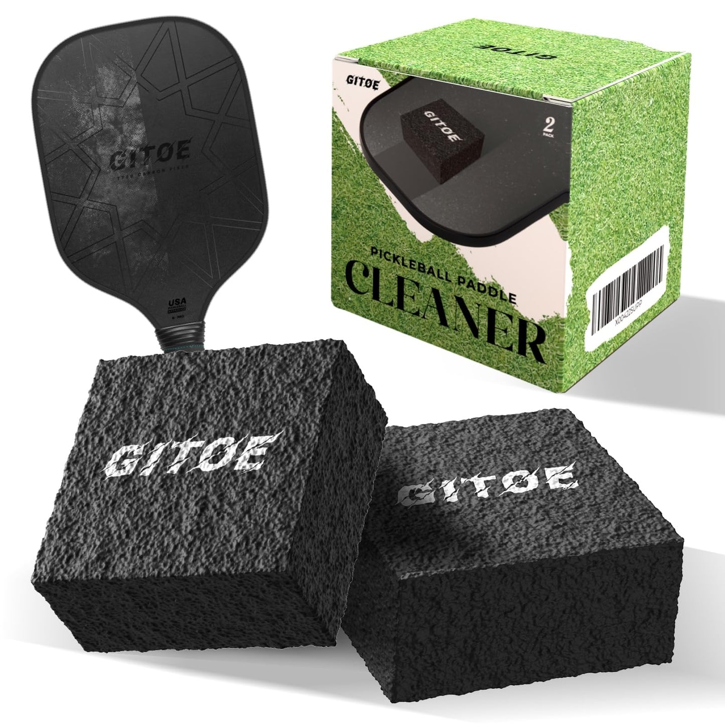 Pickleball Paddle Eraser, 2/6/12 Pack Pickleball Paddle Cleaner for Raw Carbon Fiber Paddles Rubber Bar for Fast Residue and Dirt Removal Pickleball Accessories Pickleball Eraser Carbon Cleaner