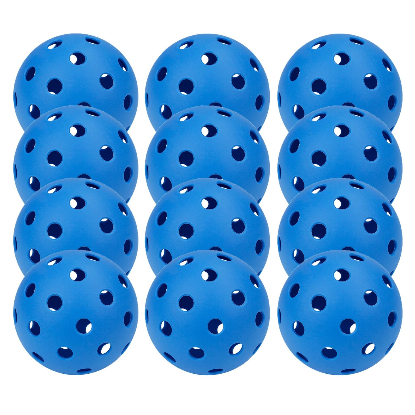12 Pack 40-Holes Practice Pickleball Balls Play for Outdoor Indoor, Sports Game Pickle Balls with Mesh Bag