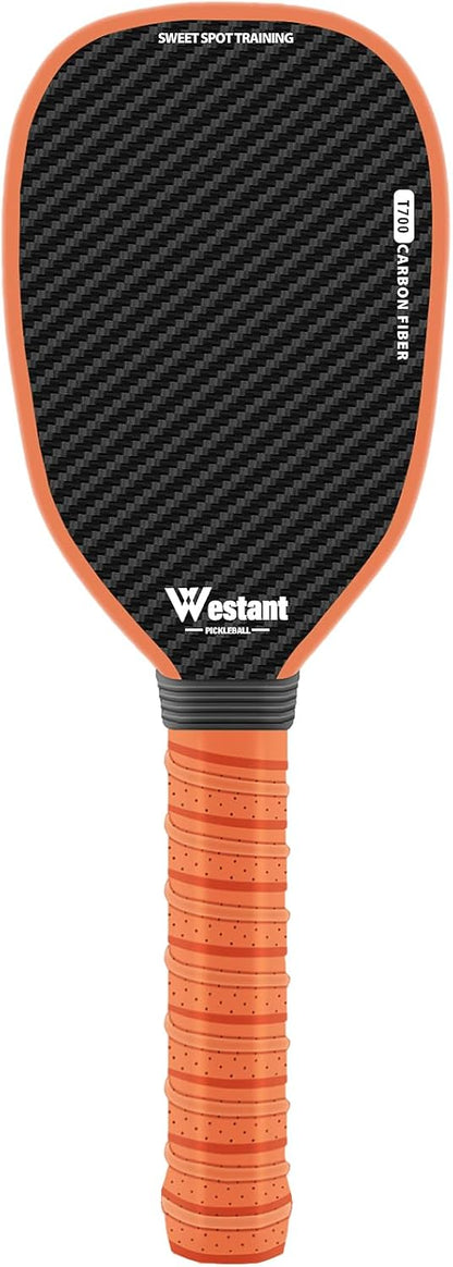 Pickleball Training Paddle - 3K Raw T700 Carbon Fiber Surface Pickle Ball Trainer Practice Paddle, 16MM Honeycomb Core, Pickleball Training Aids for Practice and Warm Up