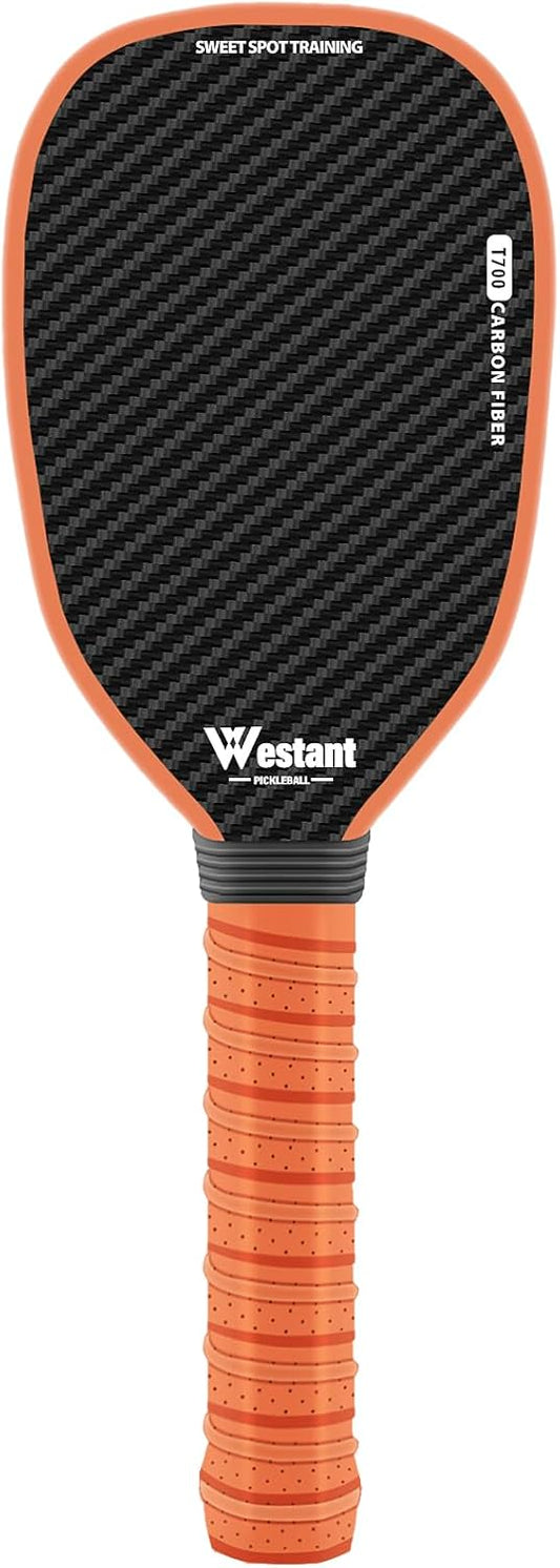 Pickleball Training Paddle - 3K Raw T700 Carbon Fiber Surface Pickle Ball Trainer Practice Paddle, 16MM Honeycomb Core, Pickleball Training Aids for Practice and Warm Up