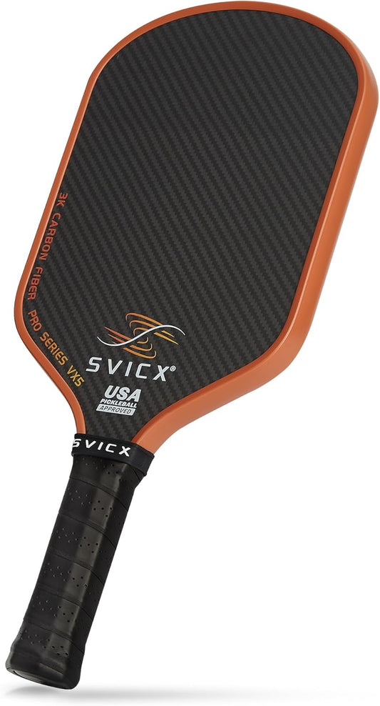 Pickleball Paddles,T700 Carbon Fiber Pickleball Paddle,3K Raw Carbon Fiber Surface with Ultimate Control,Power & Spin,Extended Handle,USAPA Approved,4 Tapes,1 Racket Cover