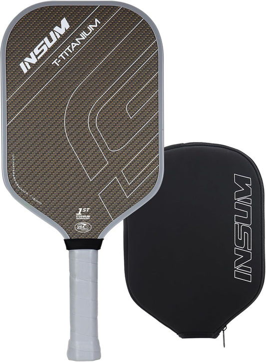 Pickleball Paddles, Carbon Fiber Pickleball Paddle with Power Polymer Core, USAPA Approved, Pro Pickleball Rackets for Ultimate Spin & Consistency, Come with Cover