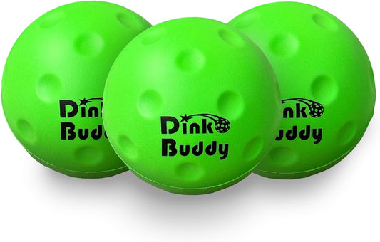 Kelso Pickleball, PU Foam Pickleball Balls for Reduced Noise, Enhances Hand-Eye Coordination, Indoor & Outdoor Use, Standard or Small Trainer-Sized Balls