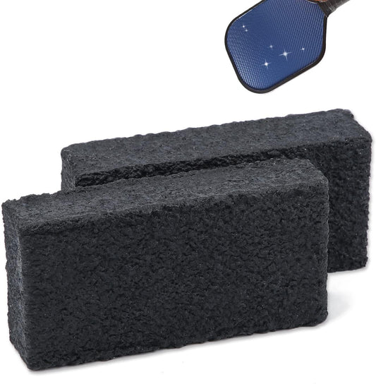 SAVITA 2pcs Paddle Eraser for Pickleball, Dust Remover for Pickleball Carbon Fiber Racket Rubber Paddle Cleaner for Pickleball Residue and Dirt Cleaning (Black)