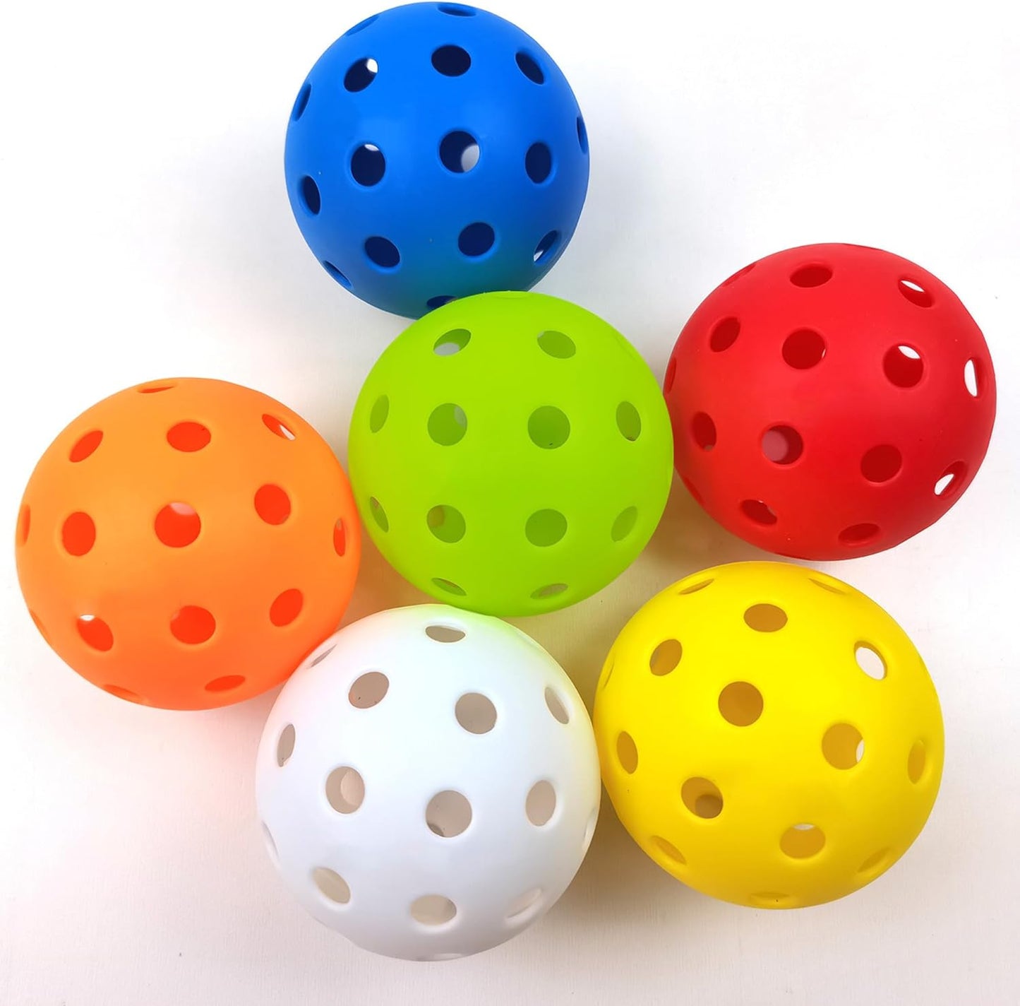 12 Pack 40-Holes Practice Pickleball Balls Play for Outdoor Indoor, Sports Game Pickle Balls with Mesh Bag
