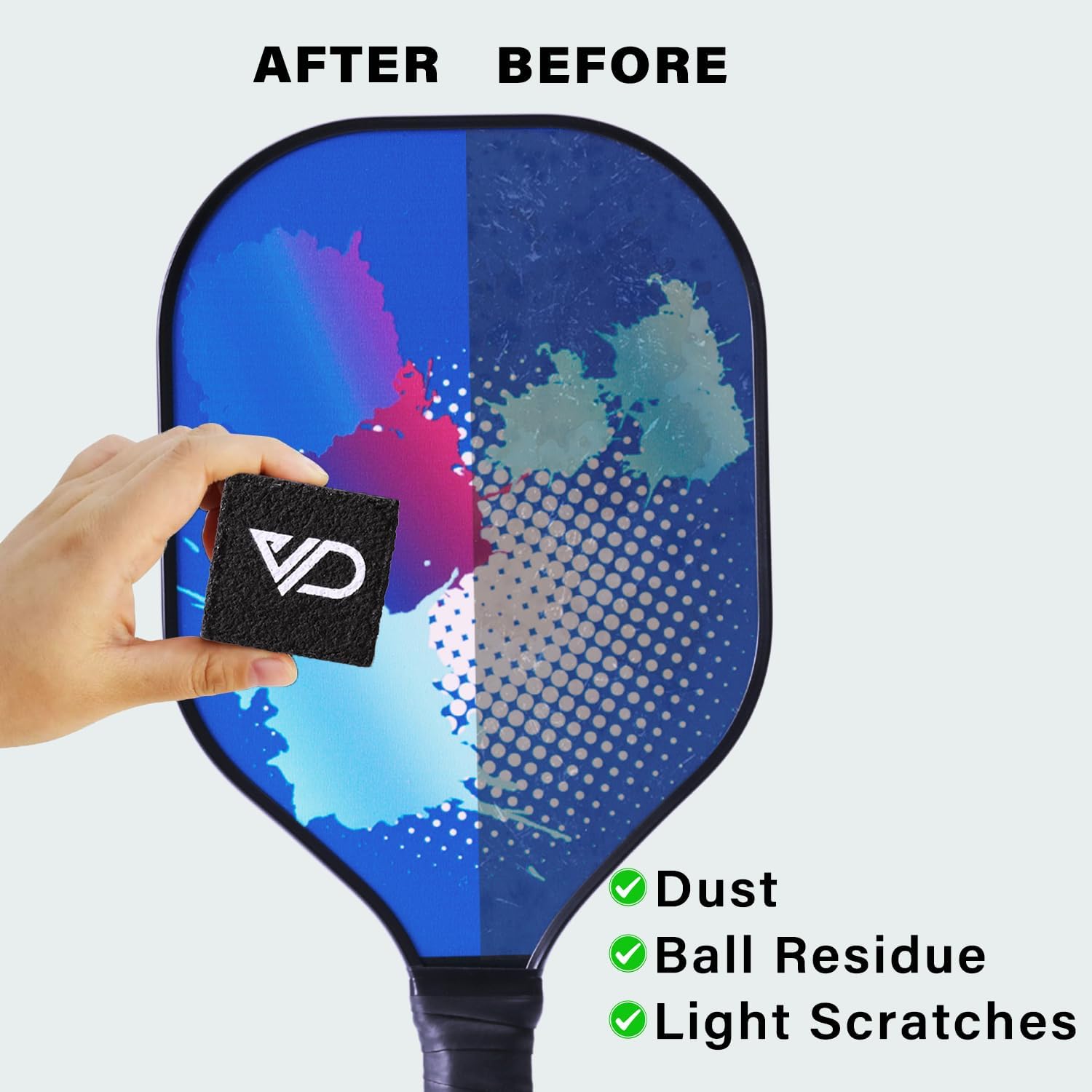 Carbon Paddle Cleaner - Best Eraser for Pickleball Paddles, Removes Ball Residue & Dirt