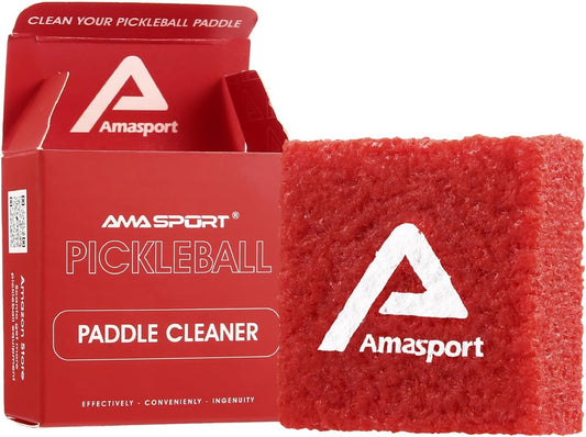 Pickleball Paddle Eraser - Carbon Fiber Pickle Ball Racket Cleaner - One Piece Construction Paddle Eraser - Superior Residue Removal & Maximum Stain Adhesion-Square