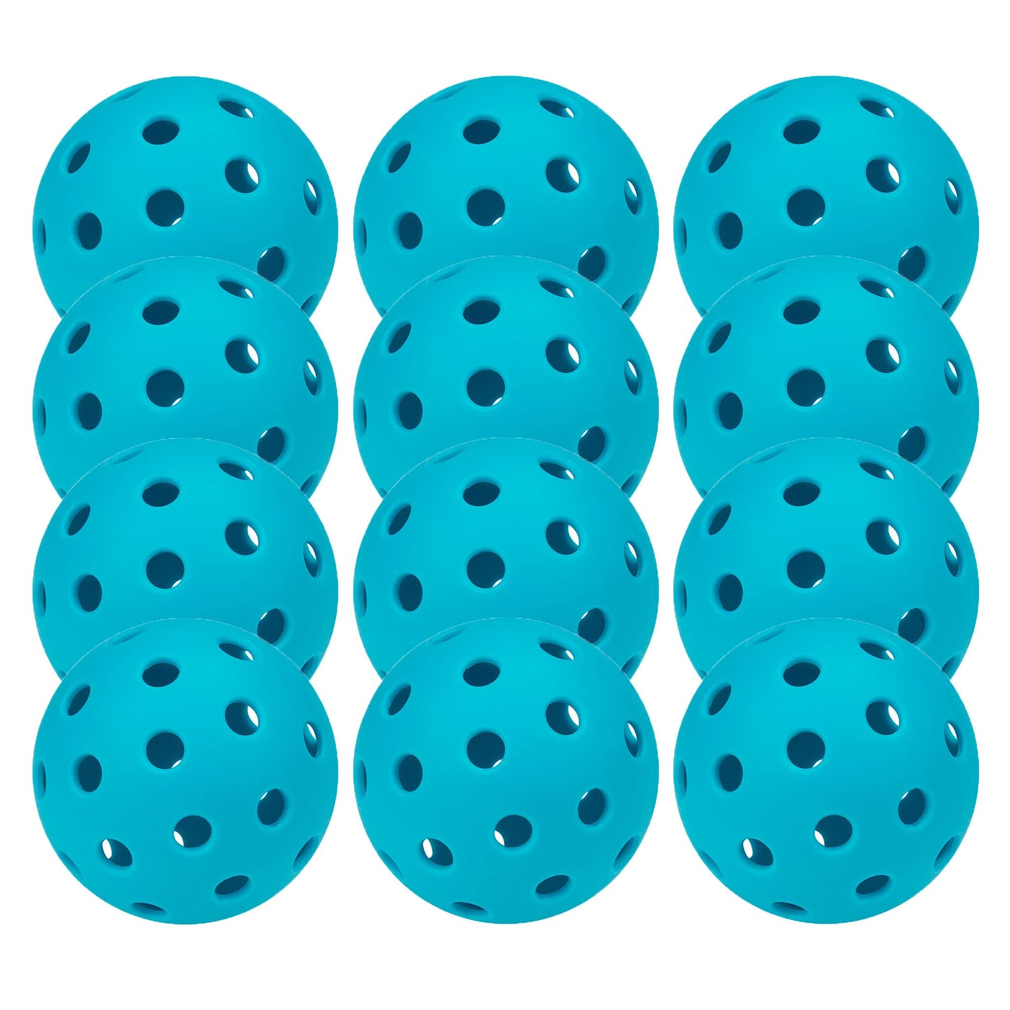 12 Pack 40-Holes Practice Pickleball Balls Play for Outdoor Indoor, Sports Game Pickle Balls with Mesh Bag