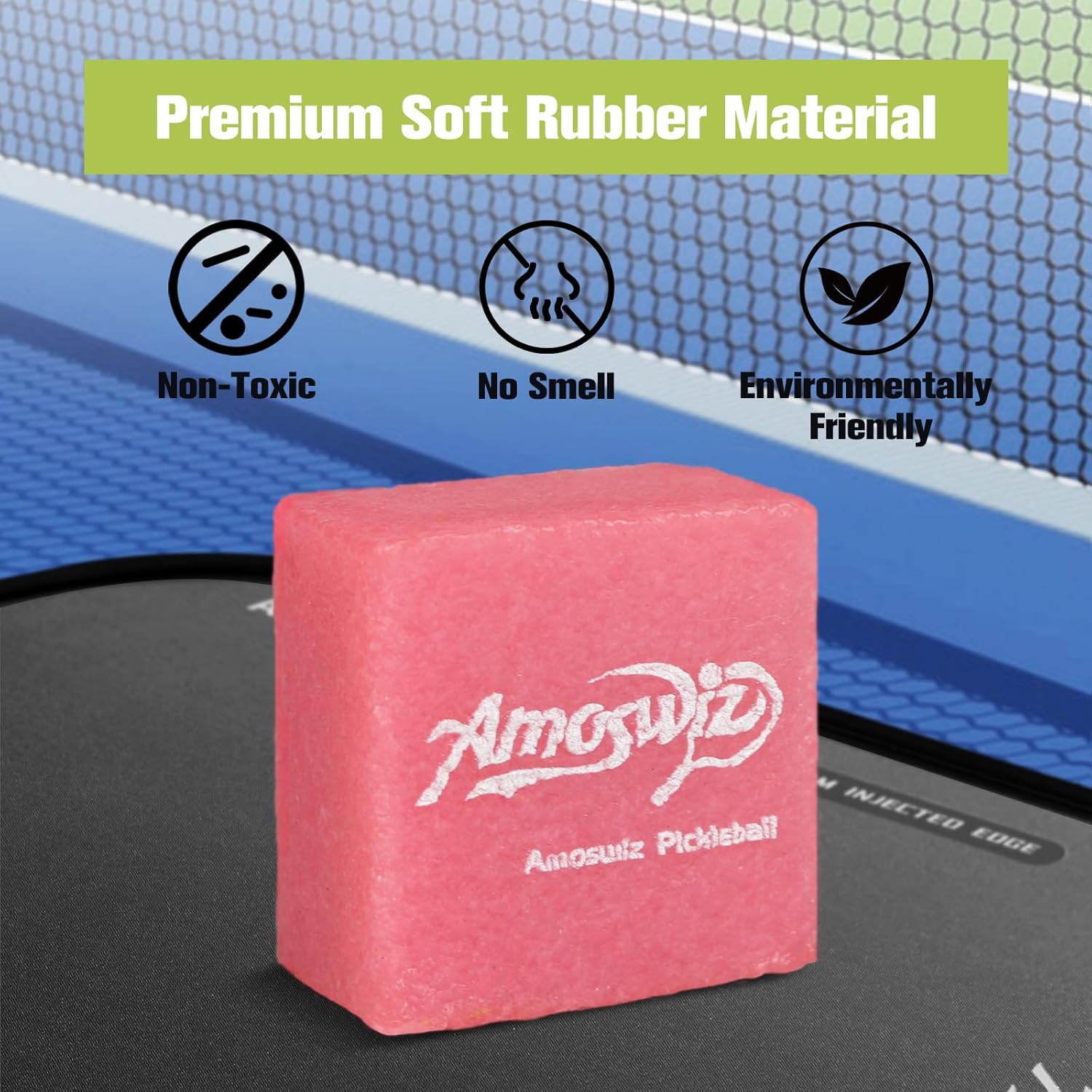 Pickleball Paddle Eraser, Pickleball Paddle Cleaner for Raw Carbon Fiber Pickleball Paddles, 3 Color Pickleball Eraser Set, Residue Scrach Dirt Quick Removal