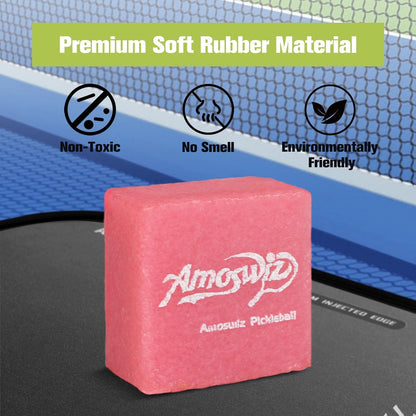 Pickleball Paddle Eraser, Pickleball Paddle Cleaner for Raw Carbon Fiber Pickleball Paddles, 3 Color Pickleball Eraser Set, Residue Scrach Dirt Quick Removal