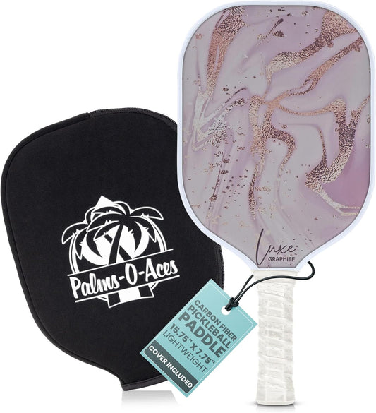 Carbon Fiber Pickleball Paddle Racket USAPA Approved | 16MM Raw T700 Graphite Surface for Spin and Control | Lightweight Paddles with Cover for Adults and Pros | Premium Sports Equipment